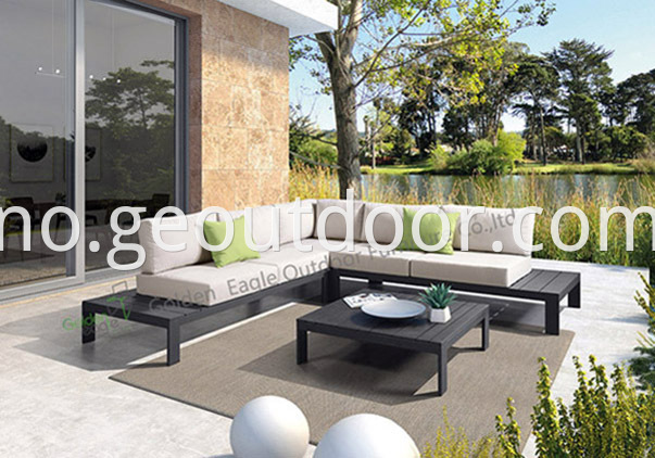 aluminium garden modular seating set